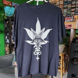 Actual Pain - Baphomet Leaf T Shirt XL Goth Streetwear